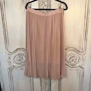 Adiva Beautiful Blush Mini Pleated Midi Skirt Fairycore Feminine Victorian
